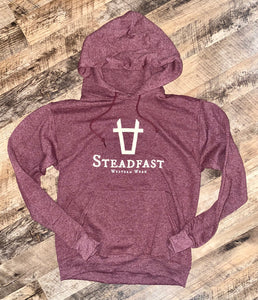 Heathered Maroon Logo Hoodie